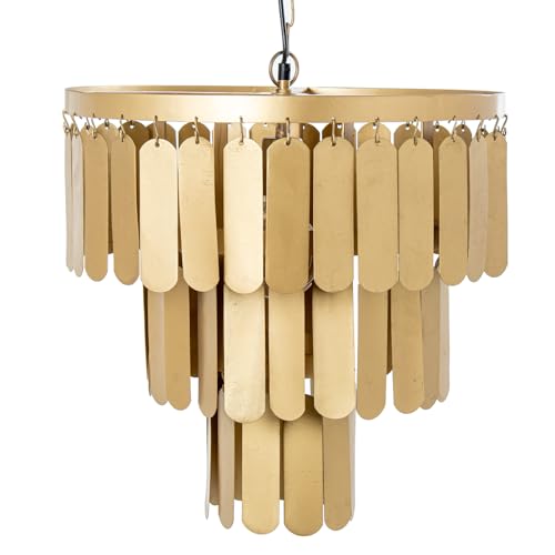 LÁMPARA TECHO LÁMINAS DE HIERRO DORADO, 1XE27 MAX.25W NO INC_45X45X43CM, CABLE: 100CM von AlexandreHouse