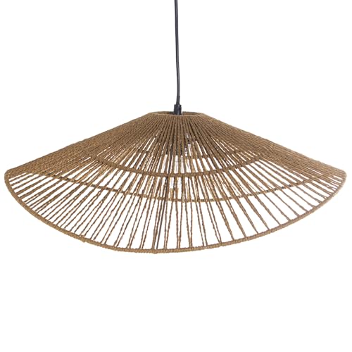 LÁMPARA TECHO METAL/MIMBRE +91197, 1XE27 MAX40W NO INCLUIDA_51X51X16,5CM CABLE:80CM von AlexandreHouse