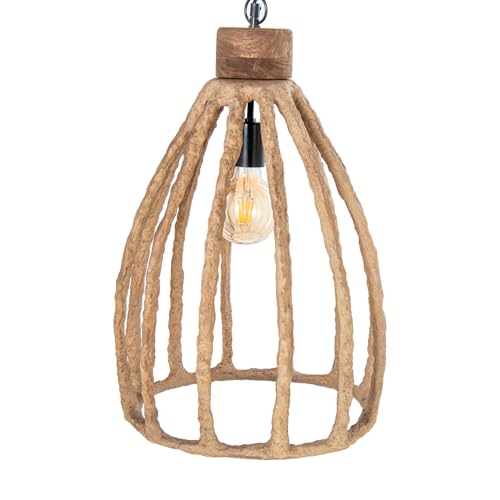 LÁMPARA TECHO PAPEL MACHÉ, 1XE27 MAX.25W NO INCLUIDA_39X39X58CM, CABLE: 100CM von AlexandreHouse