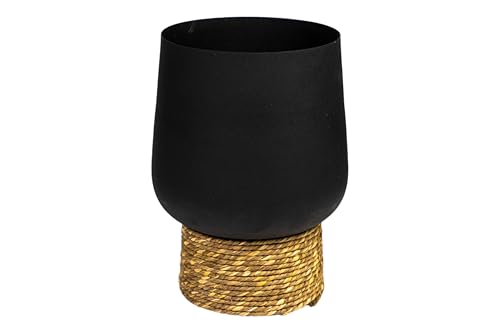 MACETA METAL NEGRO BASE MIMBRE MACETA METAL NEGRO BASE MIMBRE von AlexandreHouse
