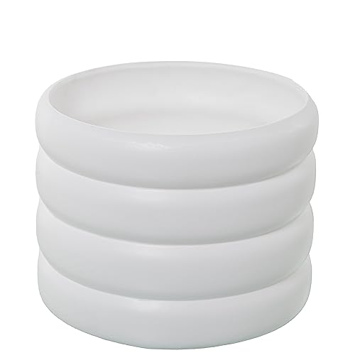 MACETERO CERÁMICA ONDULADO BLANCO MATE_°25X20CM von AlexandreHouse