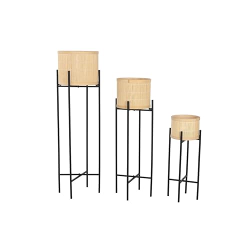 MACETERO SET 3 BAMBU METAL 31X31X103 NEGRO MACETERO SET 3 BAMBU METAL 31X31X103 NEGRO von AlexandreHouse