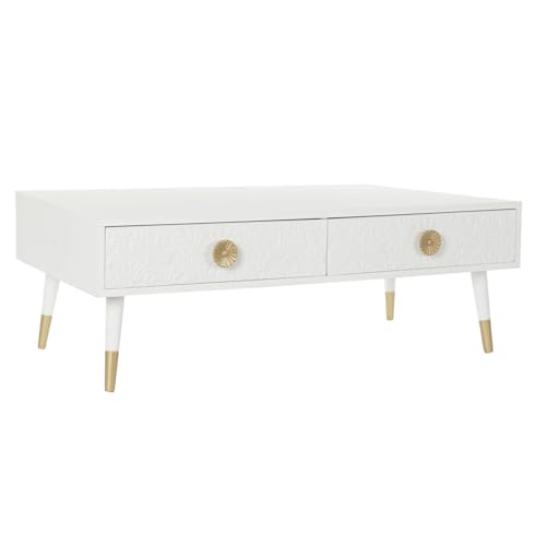MESA CENTRO MDF ABETO 120X65X42 MANDALA BLANCO von Redesyn