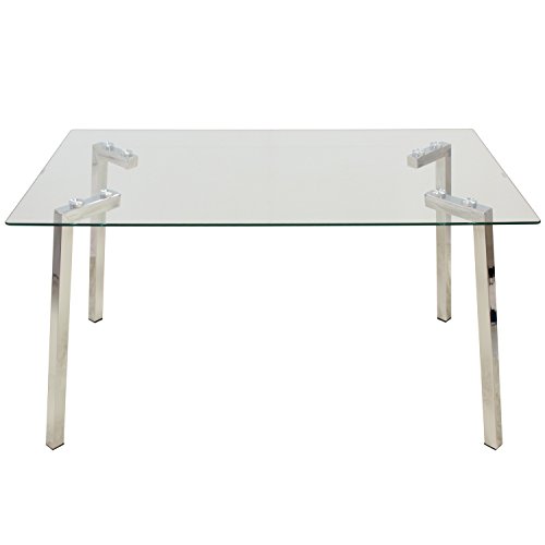 MESA COMEDOR METAL/CRISTAL+90977, PATAS: ACERO INOX. _140X80X75CMCRISTAL TEMP:8MM MESA COMEDOR METAL/CRISTAL+90977, PATAS: ACERO INOX. _140X80X75CMCRISTAL TEMP:8MM von AlexandreHouse