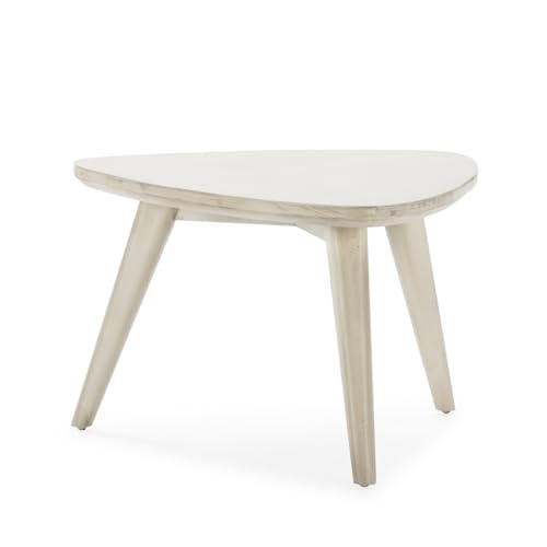 MESA DE CENTRO 65X55X42 MADERA BLANCO VELADO von AlexandreHouse