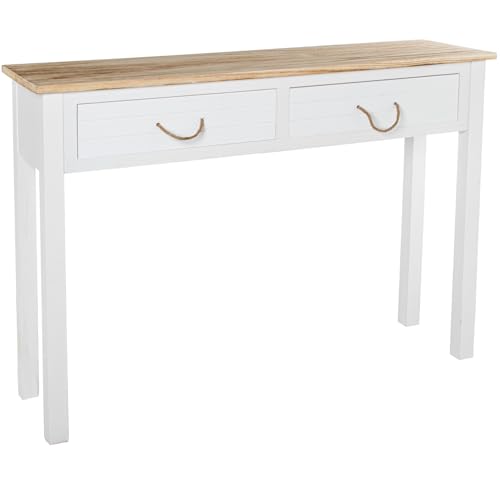 MESA DE ENTRADA C/2 CAJONES MADERA BLANCA_110X30X81CM, DM+PAULOWNIA MESA DE ENTRADA C/2 CAJONES MADERA BLANCA_110X30X81CM, DM+PAULOWNIA von AlexandreHouse