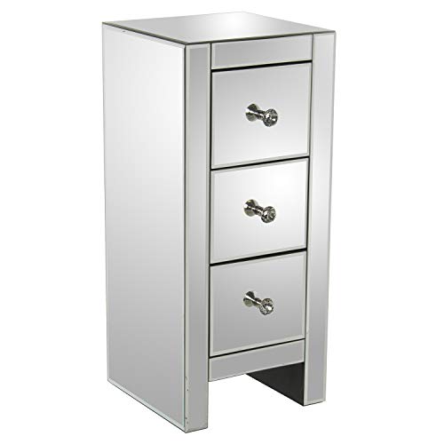 MESA DE NOCHE 3C CRISTAL ESPEJO/MADERA 30X30X70CM MESA DE NOCHE 3C CRISTAL ESPEJO/MADERA 30X30X70CM von AlexandreHouse