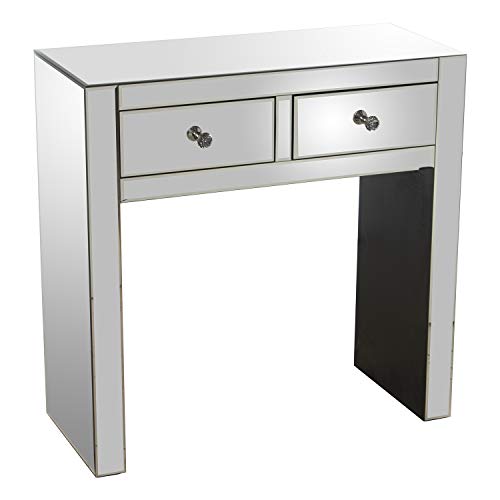 MESA ENTRADA 2 CAJONES CRISTALESPEJO/MADERA_80X35X80CM von AlexandreHouse