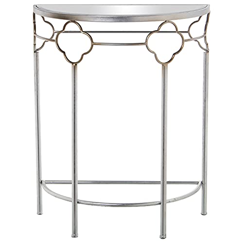 MESA ENTRADA METAL PLATEADO C/CRISTAL ESPEJO SEMICIRCULAR 60X30,5X75CM, MAT: HIERRO MESA ENTRADA METAL PLATEADO C/CRISTAL ESPEJO SEMICIRCULAR 60X30,5X75CM, MAT: HIERRO von AlexandreHouse