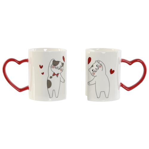 MUG SET 2 PORCELANA 24X8X9,5 260ML GATOS LOVE von AlexandreHouse