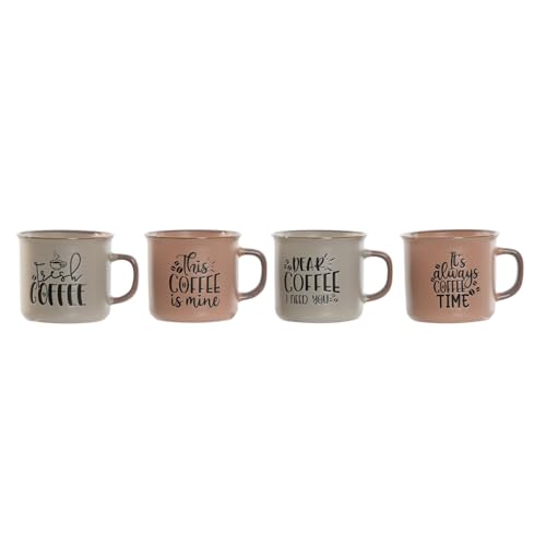 MUG SET 4 GRES 9X7X8 285ML MATE ROSA von AlexandreHouse