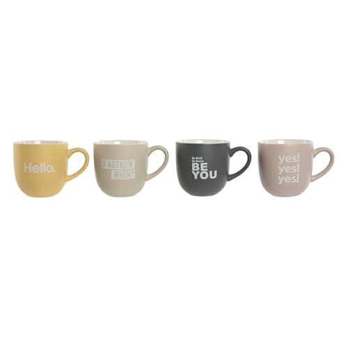 MUG SET 4 PORCELANA NEW BONE 13X9X9,4 410ML, ROSA MUG SET 4 PORCELANA NEW BONE 13X9X9,4 410ML, ROSA von AlexandreHouse