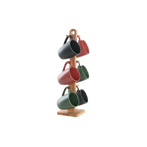 MUG SET 6 GRES RUBBERWOOD 17X12X39 160 ML, VERDE MUG SET 6 GRES RUBBERWOOD 17X12X39 160 ML, VERDE von AlexandreHouse