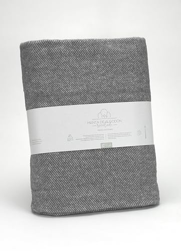 Mantita de algodón reciclado Lares gris von AlexandreHouse