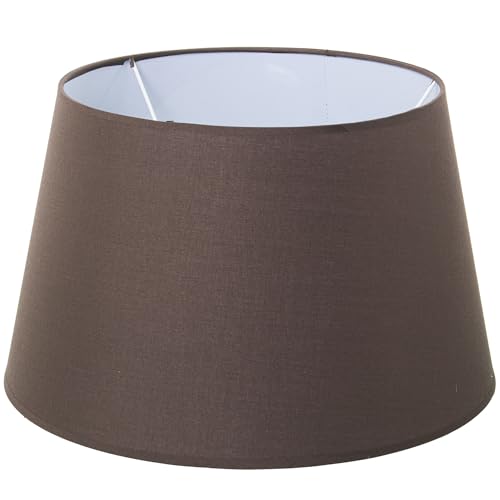 PANTALLA LAMPARA POLIESTER MARRÓN OSCURA_°30/°40X25CM von AlexandreHouse