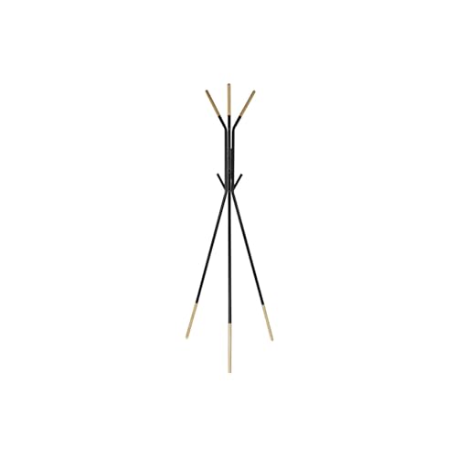 PERCHERO ACERO HEVEA/RUBBERWOOD 65X65X179 NEGRO von Redesyn