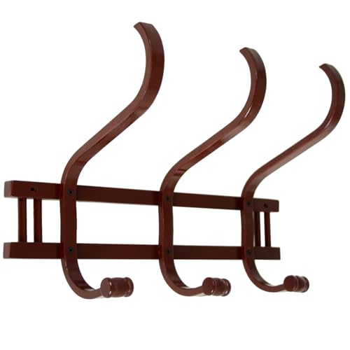 PERCHERO PARED MADERA 3 GANCHOS COLOR NOGAL_45X31X21CM,MADERA:ABEDUL/┴LAM von AlexandreHouse
