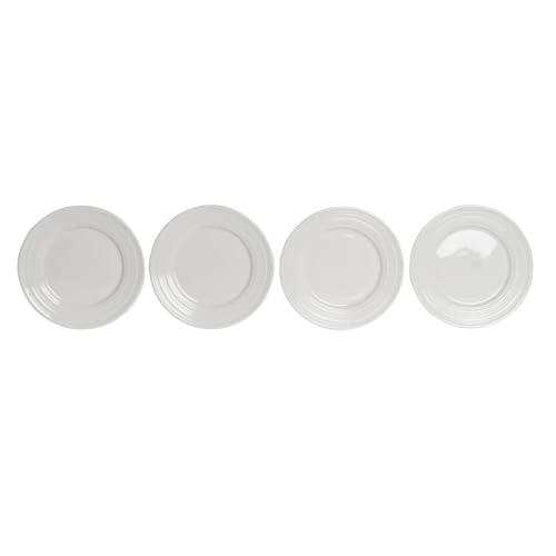 PLATO SET 4 PORCELANA 19X19X2 BLANCO von AlexandreHouse