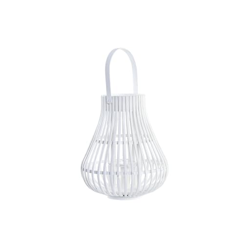 PORTAVELA BAMBU CRISTAL 29X29X34 BLANCO PORTAVELA BAMBU CRISTAL 29X29X34 BLANCO von Redesyn