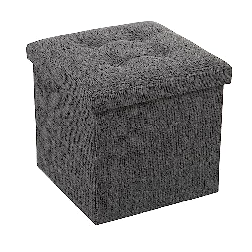 PUF PLEGABLE POLIESTER GRIS OSCURO ALMACENAJE_38X38X38CM von AlexandreHouse