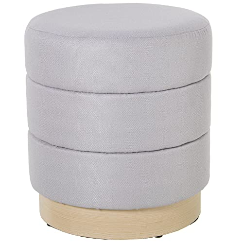 PUF TAPIZADO GRIS PERLA TERCIOPELO °39X44CM, POLI╔STER PUF TAPIZADO GRIS PERLA TERCIOPELO °39X44CM, POLI╔STER von AlexandreHouse