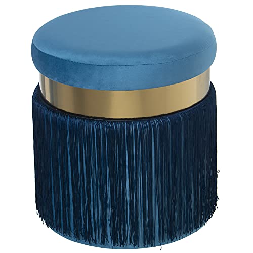 PUF TERCIOPELO AZUL C/FLECOS,BANDA ACERO DORADO:7CM,DM+POLI °40X44CM, FLECOS:29CM PUF TERCIOPELO AZUL C/FLECOS,BANDA ACERO DORADO:7CM,DM+POLI °40X44CM, FLECOS:29CM von AlexandreHouse