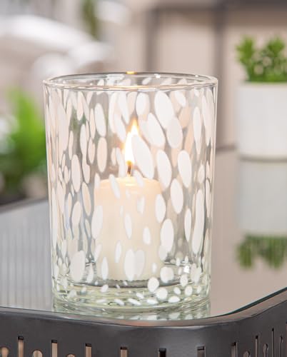 Pack of 8 Lantern, cylindrical, Glass, clear, white, PU 8, H. 13 cm, D. 10 cm Pack of 8 Lantern, cylindrical, Glass, clear, white, PU 8, H. 13 cm, D. 10 cm von AlexandreHouse