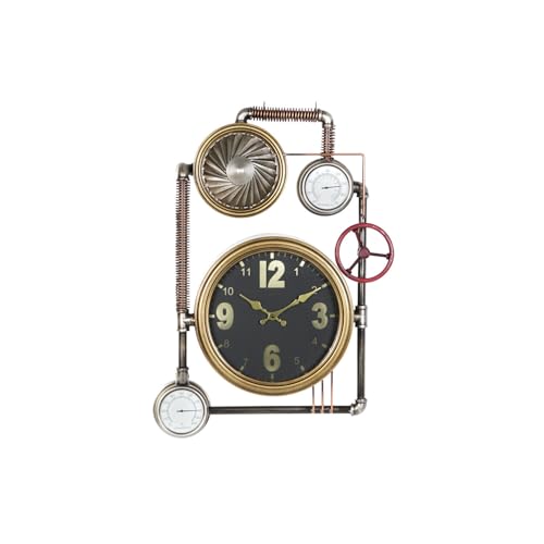 RELOJ PARED HIERRO CRISTAL 50,5X12X73 DORADO von Redesyn