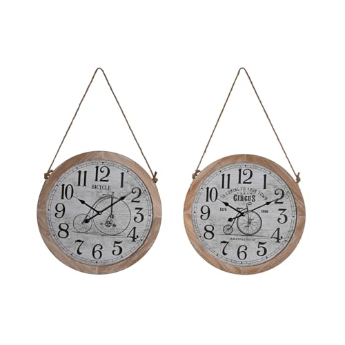 RELOJ PARED MDF CUERDA 50X4,5X50 BICICLETA 2 SURT. von AlexandreHouse