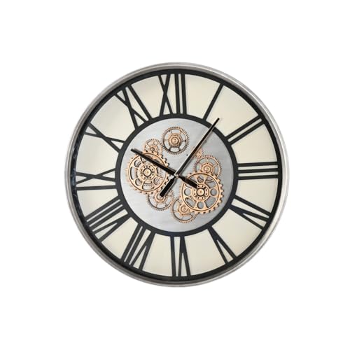 RELOJ PARED METAL CRISTAL 60X8X60 MOVIMIENTO NEGRO von AlexandreHouse