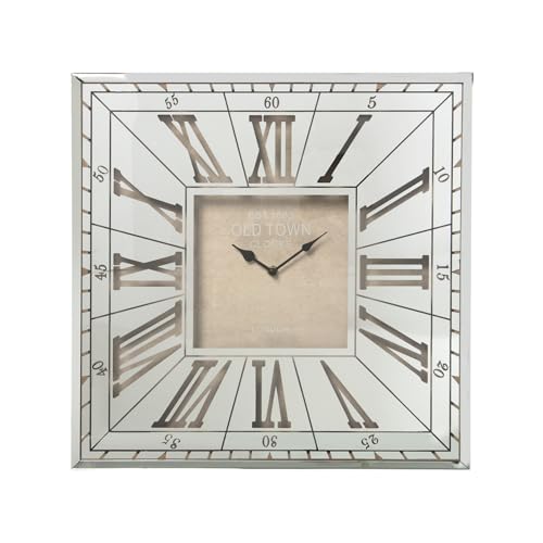 RELOJ PARED METAL CROMADO/CRISTAL, PILA:1XAA,1,5V (NO INCLU 49X4X49CM von AlexandreHouse