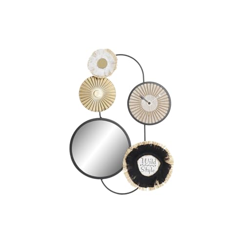 RELOJ PARED METAL ESPEJO 35X4X50 RELOJ MARRON von AlexandreHouse