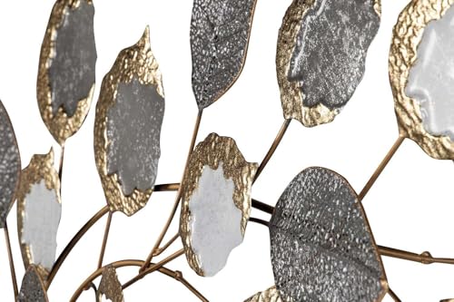 RELOJ PARED METAL GRIS DORADO 59x4x71 CM von AlexandreHouse