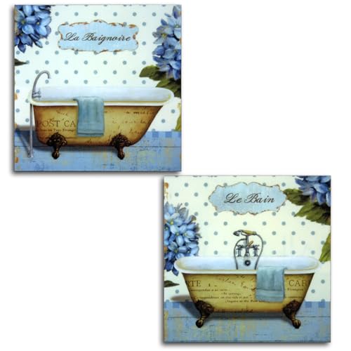 RETABLO MADERA 30X30CM DECO.BAÑERA SURTIDO_30X2X30CM von AlexandreHouse