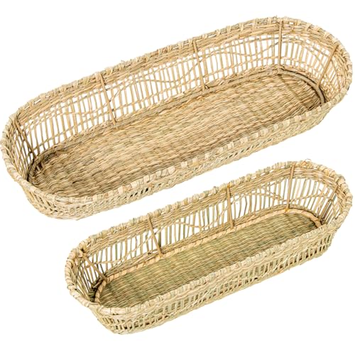 SET 2 BANDEJAS HIERBA DE MAR_43X17X7+36X16X6CM von AlexandreHouse