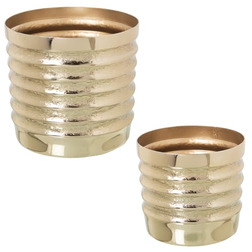 SET 2 MACETEROS ALUMINIO DORADO_°16X14+°20X19CM SET 2 MACETEROS ALUMINIO DORADO_°16X14+°20X19CM von AlexandreHouse