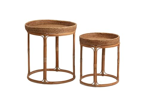 SET 2 MESAS RATTAN BAMBOO von AlexandreHouse