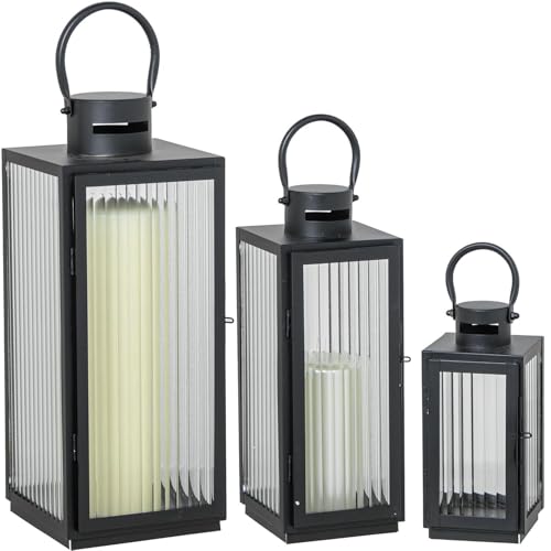 SET 3 FAROLES PORTAVELAS METALNEGRO_11X10X22+13X12X32+17X16X40CM SET 3 FAROLES PORTAVELAS METALNEGRO_11X10X22+13X12X32+17X16X40CM von AlexandreHouse
