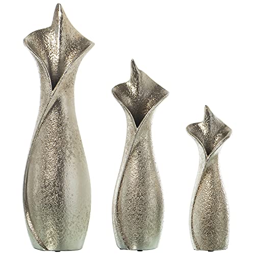 SET 3 JARRONES CERÁMICA PLATA_14X11X48+12X9X38+9X8X28CM SET 3 JARRONES CERÁMICA PLATA_14X11X48+12X9X38+9X8X28CM von AlexandreHouse