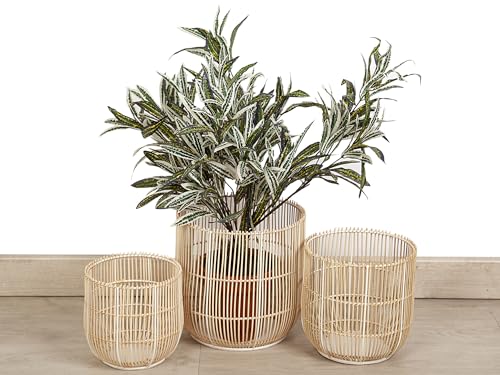 SET 3 MACETEROS METAL/RATTAN von AlexandreHouse