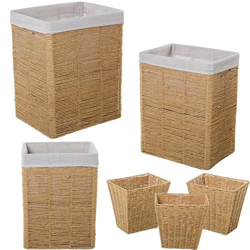 SET 6 CESTOS CUERDA DE PAPEL C/TELA 70%+30% ALGODÓN/POLIÉSTE_44X35X55+40X30X51+35X25X47+29 SET 6 CESTOS CUERDA DE PAPEL C/TELA 70%+30% ALGODÓN/POLIÉSTE_44X35X55+40X30X51+35X25X47+29 von AlexandreHouse