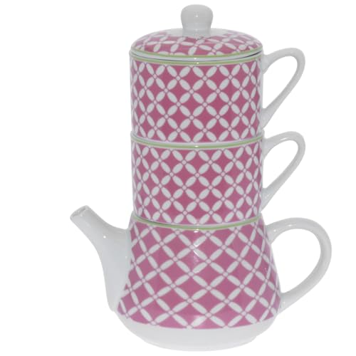 SET TETERA C/2 TAZAS PORCELANA_TETERA:17X10X10CM TAZAS:ø8X5_TETERA:17X10X10CM TAZA:°8X5CM von AlexandreHouse