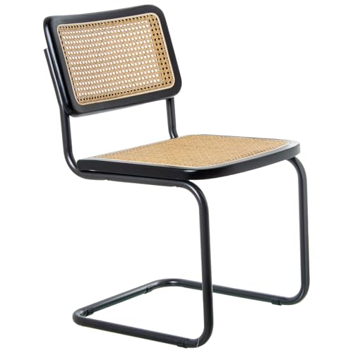 SILLA MADERA/MIMBRE PATAS METAL NEGRO_48X53X81CM ALT. ASIENTO:47CM SILLA MADERA/MIMBRE PATAS METAL NEGRO_48X53X81CM ALT. ASIENTO:47CM von AlexandreHouse