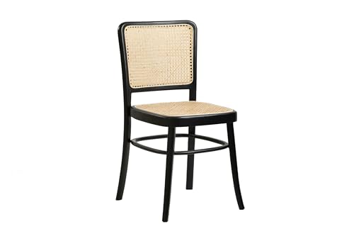 SILLA MADERA TEKA NEGRA/RATTAN NATURAL von AlexandreHouse