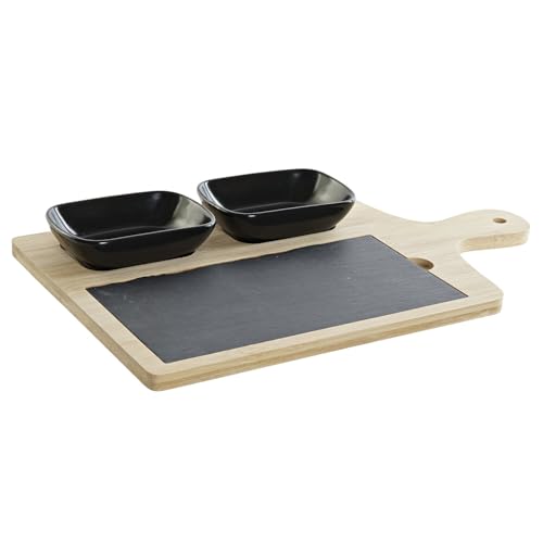 TABLA APERITIVO SET 4 BAMBU PIZARRA 33X19,7X3,5 von AlexandreHouse