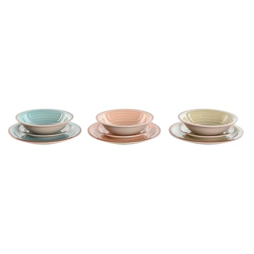 VAJILLA SET 18 GRES 27,5X27,5X3 MIXTO AMBAR von AlexandreHouse