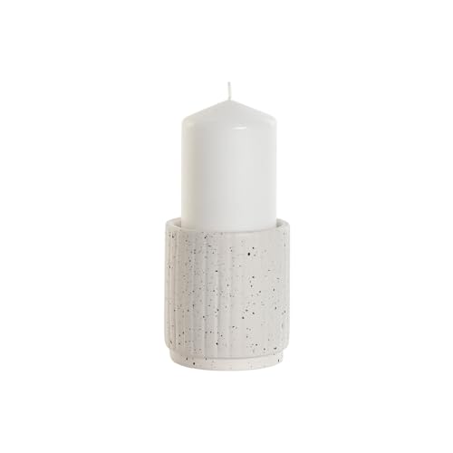VELA SET 2 CERA CERAMICA 9X9X20 CON SOPORTE BLANCO von AlexandreHouse
