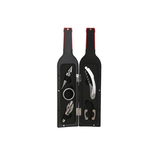 VINO SET 6 ABS INOX 7X7X33 NEGRO von AlexandreHouse