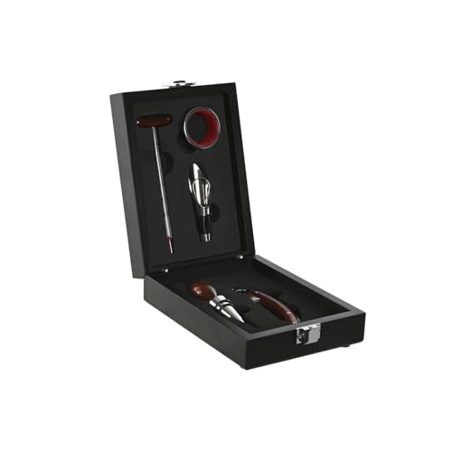 VINO SET 6 MDF 12X17X6 NEGRO von AlexandreHouse