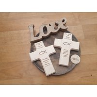 Holzkreuz Aus Ahorn Taufkreuz, Kommunion, Konfirmation Mit Individueller Gravur, Personalisierbar, Taufspruch Holzkreuz Aus Ahorn Taufkreuz, Kommunion, Konfirmation Mit Individueller Gravur, Personalisierbar, Taufspruch von AlexasKreativwerk
